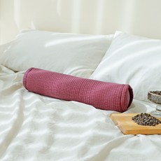 Begozani 純棉絎縫蕎麥枕, Washed Burgundy, 1入