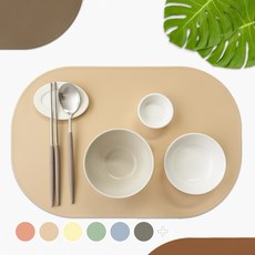 LOHJA 韓國製矽膠防噪音餐墊, 435 x 285 mm, 餅乾米