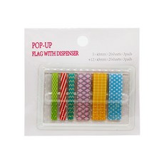 德德小品集 POP 5 索引貼, 螢光透明PET材質, 每小塊約20張共5塊, PVC底座包裝, 5 x 45mm + 12 x 45mm, 120張, 1組