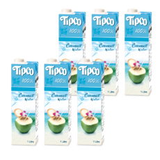 팁코 코코넛 워터 주스, 1L, 6개