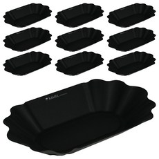 駝色褶襉多功能托盤盤, 黑色, 10個