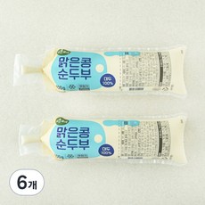 맑은물에 맑은콩 순두부, 400g, 6개