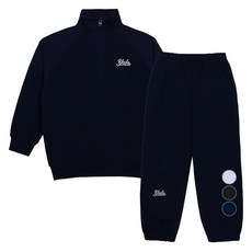 YALE KIDS 兒童梭織拼色半拉鍊領上下衣套裝 YJCTSUD33132