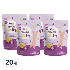 프로엠 유아용 까까 칼슘에 진심 바나나 & 자색고구마 롱뻥, 혼합맛(바나나/자색고구마), 30g, 20개