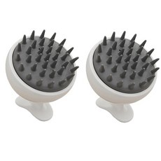 ZBIBI 高級頭皮按摩梳, 灰色, 2個