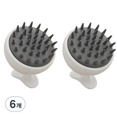 ZBIBI 高級頭皮按摩梳, 灰色, 6個