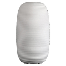 快豹 Clause北歐簡約螺紋素胚花瓶 04020 螺紋花瓶短橢圓, 白色