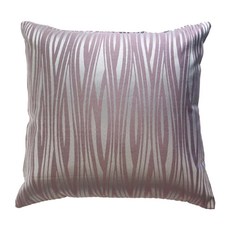 J&N 愛妮 緹花抱枕 正方形 填充棉 枕套材質100%聚酯纖維 隱形拉鍊設計, 紫色