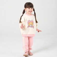 KIDSCOMO 童款狗狗愛心大學T+束口褲套裝