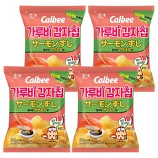 Calbee 卡樂比 馬鈴薯片 鮭魚壽司, 96g, 4個