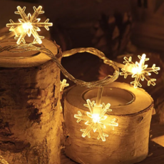 LED造型燈串, 雪花燈電池款, 防水燈管, 過年聖誕節婚禮佈置, 黃色, 1個