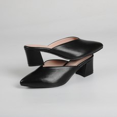 핑크썸 국내수제화 리하스 블로퍼 미들 힐 ZWK010