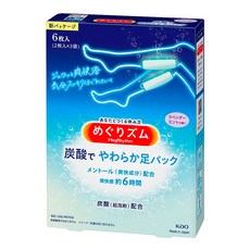 Kao 花王 MegRhythm 美舒律 954足貼, 薰衣草薄荷香, 碳酸泡沫舒緩, 6枚入, 6入, 1盒