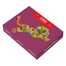 艾米購物 兒童拼圖 80片 3.5歲以上 益智玩具, 獅子, 1個