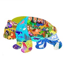 兒童拼圖 益智玩具, 熊貓, 180片, 1盒