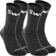 스위스마운틴 남성용 메리노테크 등산양말 2켤레, Gray, 1세트