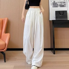 LUNA GIRL 女款 Legaina 大尺碼寬版鬆緊帶涼感長褲 L26SMP031915