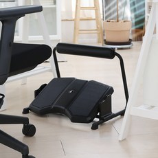 린백 2단 발 받침대 500 x 350 x 360 mm LB106F, 블랙(LB106FBK)