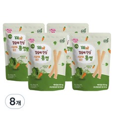 프로엠 유아용 까까 칼슘에 진심 시금치 & 당근 롱뻥, 혼합맛(시금치/당근), 30g, 8개