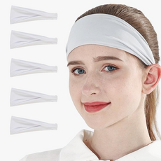 Jieum N 運動跑步髮帶, 白色, 5個