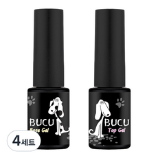 YUKI Puku 底甲膠 5g + 頂膠 5g 套裝, Puku基礎凝膠+頂部凝膠, 4組