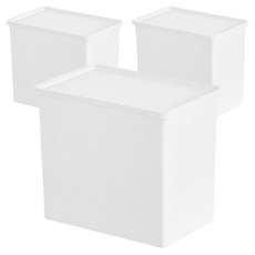 Daily Home 多用途收納整理盒, 3個, 白色