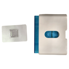 壁掛雙層瀝水肥皂盒，藍綠色, 1個