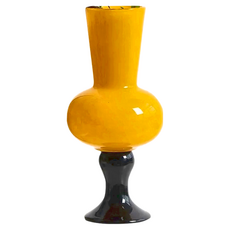 快豹 Fendn中古芬頓玻璃花瓶, 亮麗黃, 1個