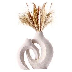 快豹 COCO北歐格調組合花瓶 雙件組 依偎組合, 白