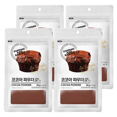 큐원 코코아 파우더, 80g, 4개