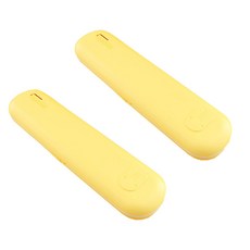 my rabbit 便攜式分離式牙刷清潔器 SH-163YW+AA電池 4入+USB充電線 2入, SH-163Y, 黃色的