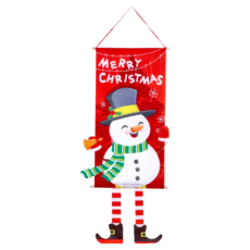 聖誕長腳卷軸, 聖誕裝飾, 104 x 40cm, 紅雪人, 1個