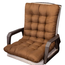 Mega 加厚四季舒適連體坐墊, 深咖色, 1個