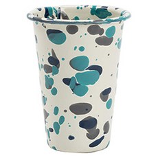 CROW CANYON Catalina大理石紋琺瑯杯 C93 400ml, 藍色潮汐, 1個