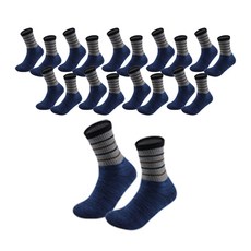 男款棉質條紋登山長襪 10雙, 隨機出貨