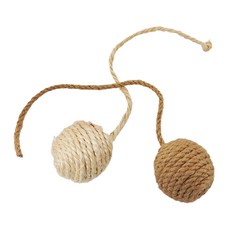 劍麻磨牙發聲尾巴球 劍麻纏繞 磨牙磨爪, 顏色隨機, 1組