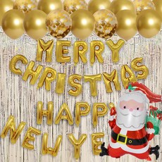 HOMETNER 聖誕派對氣球花圈套裝, 金色, 1個