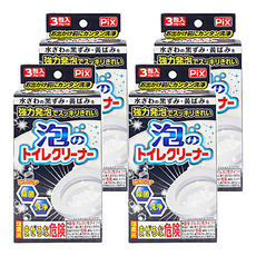 Lion Chemical 獅子化學 PIX免刷洗強力發泡馬桶清潔粉, 120g, 4盒