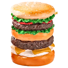 KUIBAO 快豹生活 北歐空間創意食物矮凳, 漢堡, 1個