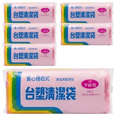 台塑 實心捲取式清潔袋, 6捲, 15L
