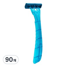Dyubing 不鏽鋼三刀片拋棄式刮鬍刀 藍色, 90個, 1入