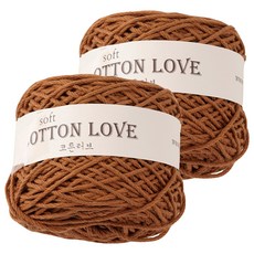 CheongsongTteugaesil Cotton Love 36股編織線, 302駝色, 2個