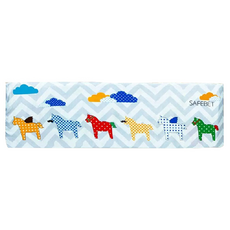 E.City 卡通圖案彈性掛式空調防塵罩 牛津布+彈力布, 馬, 88 x 27.5 x 18cm