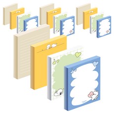 雪狗&貓Withna便條紙 4種組 82-0044, 綠色 + 藍色 + 棕色 + 黃色, 4套