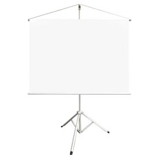 尹氏布幕 簡易掛軸式白色投影布幕 含三腳架 4:3 1000 x 730 mm, YJV-050