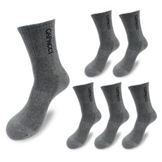 CAPACCI 男款雙層底緩震素色中筒運動襪