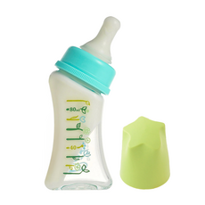 知力奶瓶 GF4, 不含BPA/BPS, 附帶奶嘴, 橫切, Flower, 80ml, 1個