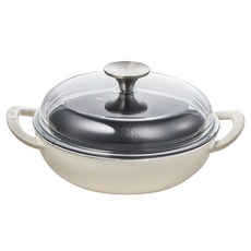 에지리 인덕션 블랙아이언 베이비웍 하이돔 양손냄비, 18cm, PRIM IVORY (프림 아이보리), 1개