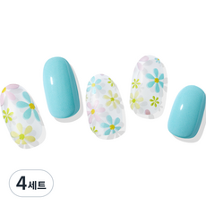힙칙 네일드 잇 세미 큐어 젤 네일 스트립 세트, 와일드 플라워, 4세트