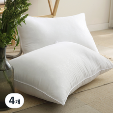 클리티룸 韓國製造 重量升級 超細纖維可水洗枕芯, 4個, 單一顏色